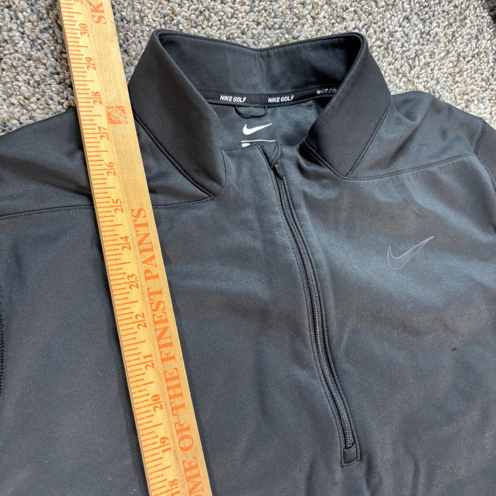 Nike Golf Men's XL Black Quarter Zip Pullover Swoosh Mock Neck Performance Top - Picture 7 of 7